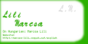 lili marcsa business card